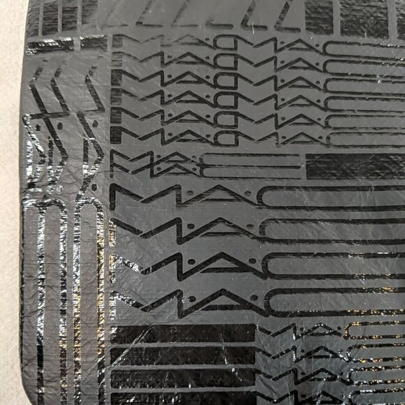 M.A.C. MAC Cosmetics Bag Black Pink Pouch 7.5" x 6" Makeup Jewelry Travel Zip - Picture 3 of 12